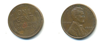 США 1 ЦЕНТ 1944 ЛИНКОЛЬН KM А132 медь цинк 76-152