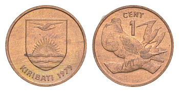 Кирибати 1 цент 1979 KM 1 бронза aUNC 4630-1047