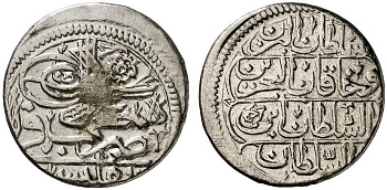 Грузия (Тифлис) аббаси 1115 Ахмед III ибн Мухаммад, 1115-1143 AD H Artuk 1771, Pere 532, Sultan 1585, KM 7 серебро 00-818-30