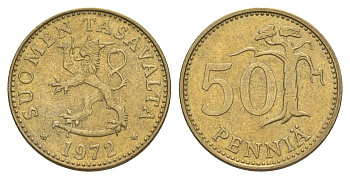 Финляндия 50 пенни 1972 KM 48 алюминиевая бронза 4650-646