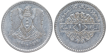 Сирия 1 фунт 1991 AH 1412 KM 120.2 сталь 4513-421