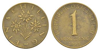 Австрия 1 шиллинг 1960 KM 2886 алюминиевая бронза 4551-311