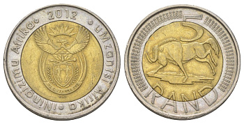 ЮАР 5 рандов 2012 KM 555 биметалл 4626-914