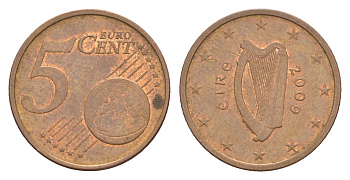 Ирландия 5 евроцентов 2009 KM 34 сталь плакированная медью 4649-1237