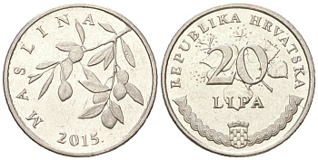 Хорватия 20 лип 2015 нечетный год KM 7 сталь плакированная никелем UNC 4617-1238