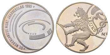 Нидерланды медаль монетного двора 1995 диаметр 33 мм, вес 15,5 гр медно-никель 189-212