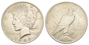 США 1 доллар 1923 KM 150 серебро 1520-1044