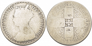 Великобритания 1 флорин = 2 шиллинга 1883 Виктория (1837-1901) KM 746.4, Spink 3900 серебро 1515-433