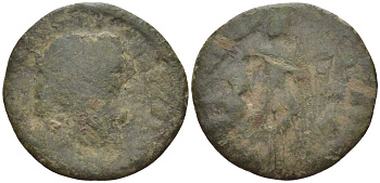 Римская Империя нуммий 364 - 367 Валент GLORIA ROMANORVM бронза 1073-6-34