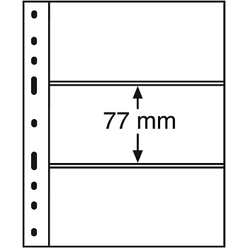 Лист в альбом 'Optima' для 3 бон (S), черный. Leuchtturm. 316307