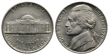 США 5 ЦЕНТОВ 1979 ДЖЕФФЕРСОН KM А192 медно-никель 89-614