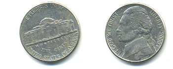 США 5 ЦЕНТОВ 2000 D ДЖЕФФЕРСОН KM А192 медно-никель 179-813