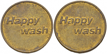 ГЕРМАНИЯ ЖЕТОН НА МОЙКУ АВТОМОБИЛЯ HAPPY WASH латунь 4544-843