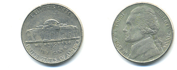 США 5 ЦЕНТОВ 2000 D ДЖЕФФЕРСОН KM А192 медно-никель 179-815