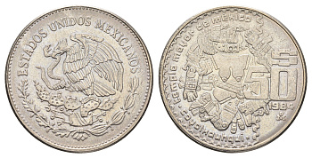 Мексика 50 песо 1984 KM 490 медно-никель 4661-1211