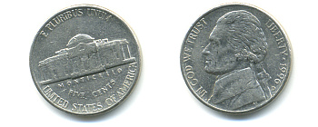 США 5 ЦЕНТОВ 1996 D, ДЖЕФФЕРСОН KM А192 медно-никель 179-756