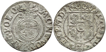 Польша 1/24 талера = 3 гроша 1625 Сигизмунд III, Ваза (1587-1632) KM 15 серебро    1530-424