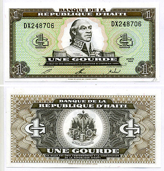 Гаити 1 гурд 1993 ФРАНСУА ДОМИНИК ТОУССАИНТ ЛОУВЕНТУРЕ, USBC Pick Pick 259а бумага UNC (пресс) 2197-25-1-2