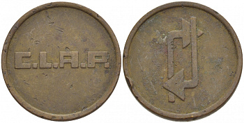 ЕВРОПА ЖЕТОН ND C.L.A.P. желтый металл 4544-1016