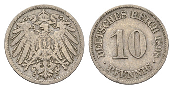 Германия 10 пфеннигов 1898 A KM 12, J. 13 медно-никель 4696-664