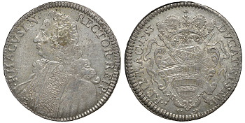 Хорватия, Рагуза Дубровник 1 талеро 1753 Dav. 1639, KM 18 серебро 00-000-00