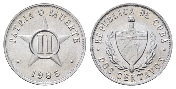 Куба 2 сентаво 1985 KM 104 алюминий UNC 4124-441