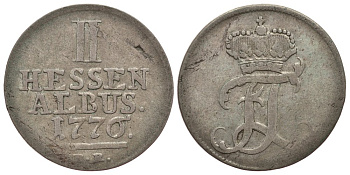 Гессен-Кассель 2 альбус 1776 BR KM 511 серебро 1522-1114