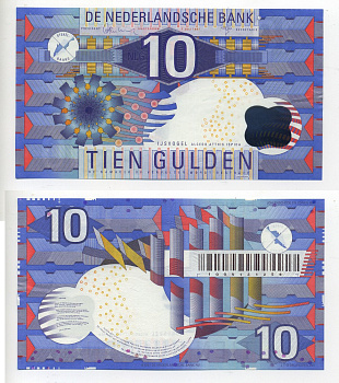 Нидерланды 10 гульденов 1997  Pick 99  бумага  UNC (пресс)  6266-20-3