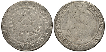 Силезия-Легница-Бжег 15 крейцеров 1664 Кристиан (1639-1673) серебро 413-1331