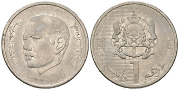 Марокко 1 дирхам 2012 AH 1433, Мохаммед VI (1999-) Y 139 сталь плакированная никелем 4619-454