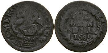 Нидерланды, Зеландия 1 дуит 1689 KM 55 медь 4147-166