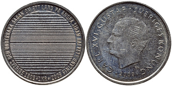 Швеция 1 крона 2009 Карл XVI Густав (1973- ) KM 894 медно-никель 83-246