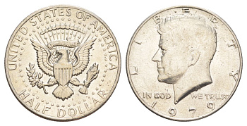 США 1/2 доллара (50 центов) 1979 Джон Кеннеди KM A202b медь плакированная медно-никелем aUNC 4536-1212