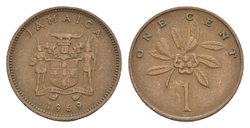 Ямайка 1 цент 1969 KM 45 бронза 4644-552