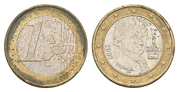 Австрия 1 евро 2007 Вольфганг Амадей Моцарт KM 3088 биметалл 4629-414