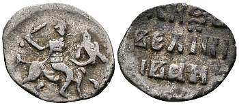 Великое Княжество Московское денга 1535-1547 Иван IV Васильевич, Тверской монетный двор, 0,34 ГР ГиК №67 серебро 00-00