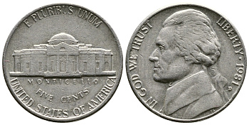 США 5 ЦЕНТОВ 1981 D, ДЖЕФФЕРСОН KM А192 медно-никель 76-1033