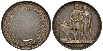 Франция медаль 1810 Наполеон Бонапарт, на бракосочетание с Марией Луизой Австрийской, диаметр 26,5 мм Bramsen 953. Slg. Julius 2263 серебро 00-00