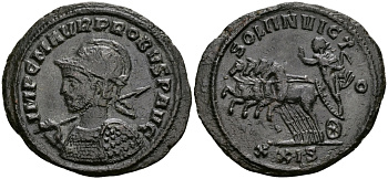 Римская Империя аврелианиан 276 - 282 Проб SOLI INVICTO Сисция about Extremely fine RIC 774 бронза 1073-3-9-3