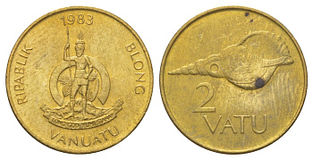 Вануату 2 вату 1983 KM 4 медь алюминий никель UNC 4625-113