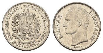 Венесуэла 2 боливара 1986 Симон Боливар Y 43 никель 4662-932