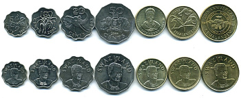 СВАЗИЛЕНД НАБОР ИЗ 7 МОНЕТ 2001-2005 UNC N4-48