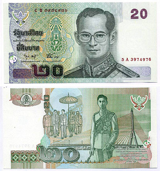 Таиланд 20 бат 2003 Рама IX, подпись 75 Pick 109 (3) бумага UNC (пресс) 8615-47-1-2