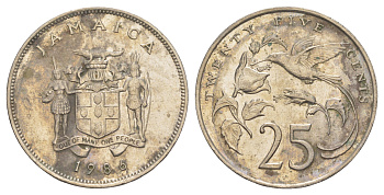 Ямайка 25 центов 1986 KM 49 медно-никель 91-535