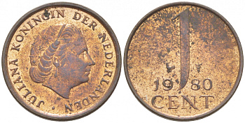 Нидерланды 1 цент 1980 Юлиана (1949-1980) KM 180 бронза 3457-1069