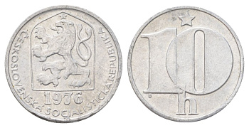 Чехословакия 10 геллеров 1976 KM 80 алюминий 4625-428