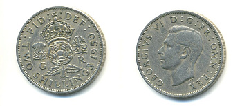 Великобритания 2 шиллинга (флорин) 1950 Георг VI (1936-1952) KM 878, Spink 4107 медно-никель 59-832