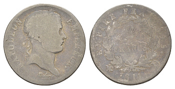 Франция 2 франка 1811 Наполеон I (1804-1814) KM 693 серебро 1522-1314