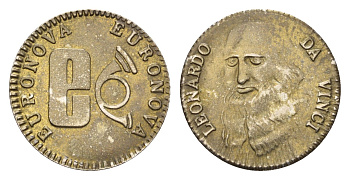 Италия жетон Euronova - Нерон диаметр 20 мм, вес 2,3 гр латунь 4669-261