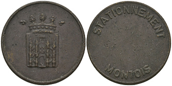 ГИБРАЛТАР ЖЕТОН ND STATIONNEMENT MONTOIS, ДИАМЕТР 19 ММ. медь 99-521